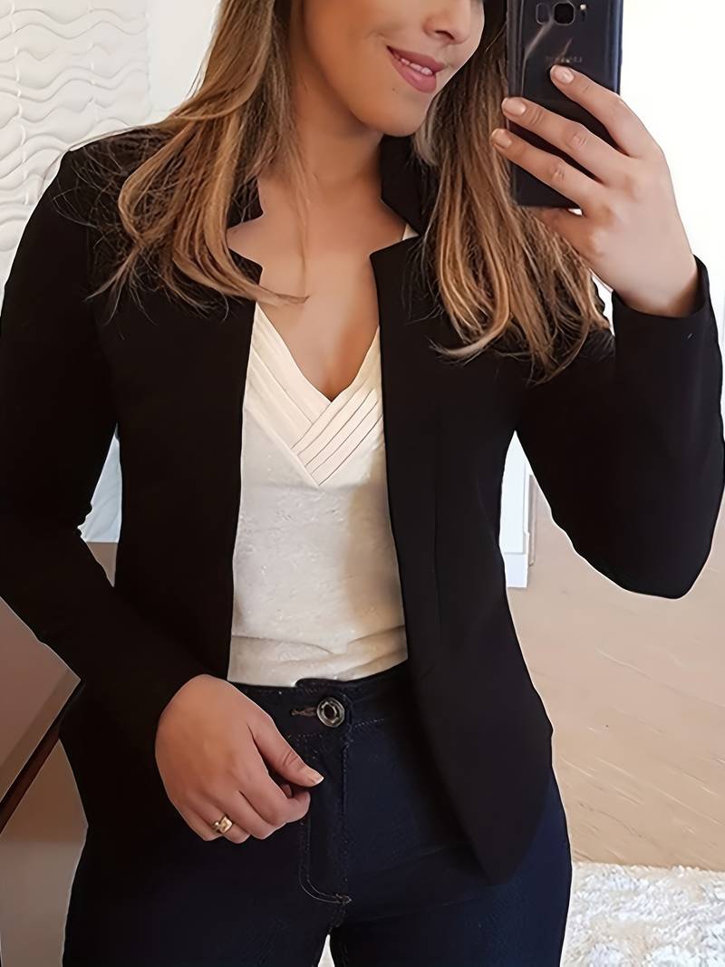 Chloe - Smart Casual Figursyet Åben Blazer til Dame | Ideel til afslappede dage