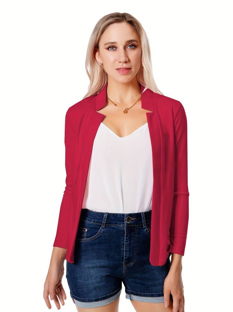 Chloe - Smart Casual Figursyet Åben Blazer til Dame | Ideel til afslappede dage