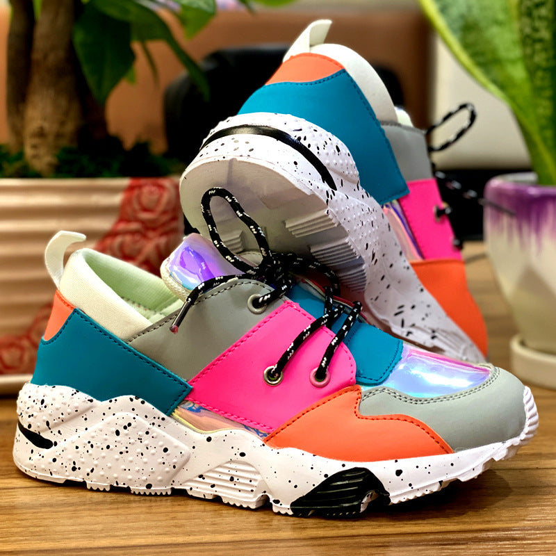 Zara - Smarte Multicolor Høje Sneakers til Dame | Ideel til afslappede dage