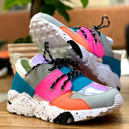 Zara - Smarte Multicolor Høje Sneakers til Dame | Ideel til afslappede dage